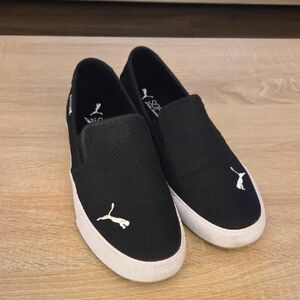 Puma Black Slip-On Sneakers